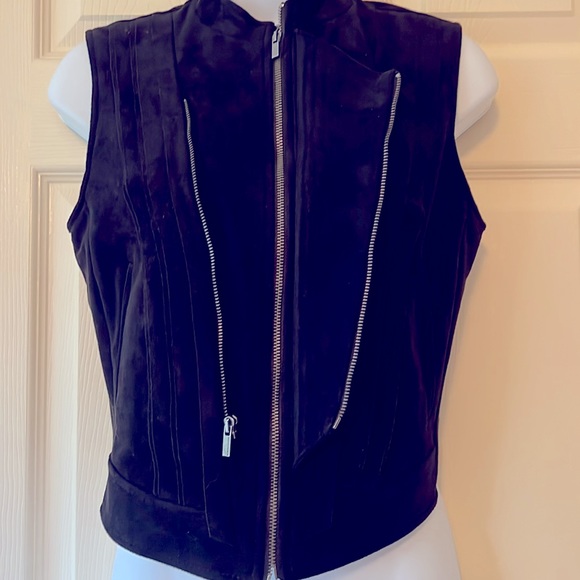 BCBG suede moto vest - Picture 6 of 11